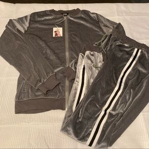 Womens Fashion Velvet tracksuit set